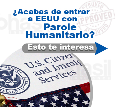 Imagen de sello de aprobado de la autoridad de inmigración para obtener un seguro médico con parole